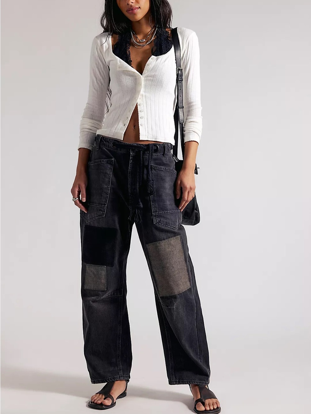 NWT FREE PEOPLE Moxie Pull-On Barrel Jeans!